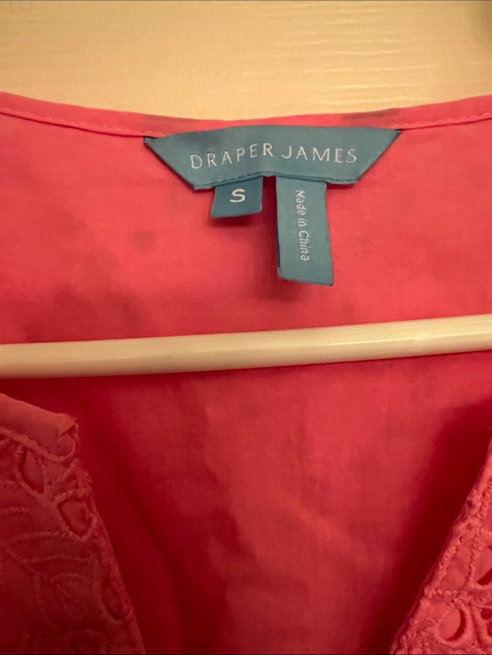 Draper James Pink Eyelet Smocked-Waist Mini Dress EUC - Picture 2 of 4